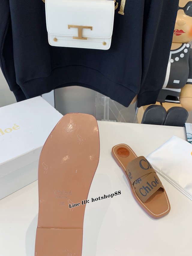 Chloe克洛伊2022春夏最新款拖鞋女士涼拖鞋 dx3639